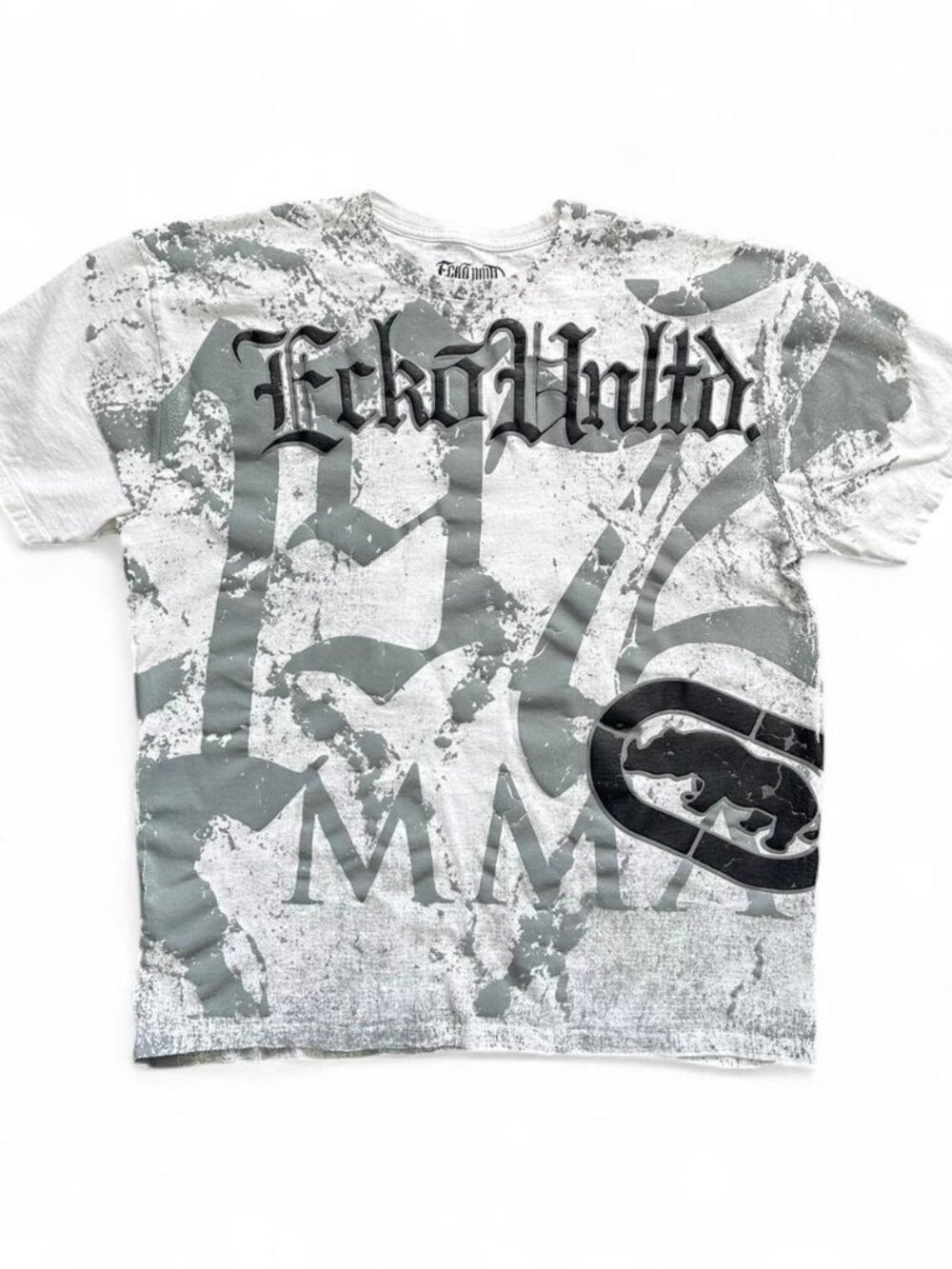Y2K Ecko AOP All Over Print MMA T Shirt Heavy Print XL/XXL